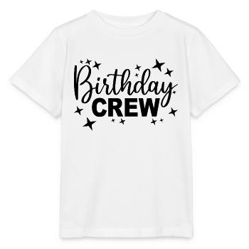 Birthday Crew Matching Group Birthday Party Outfit - Stanley/Stella MINI CREATOR Kids’ T-Shirt - white - Front - Maike (125cm)