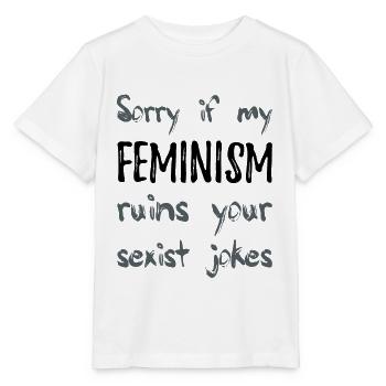 Feminism Feminist Feminist - Stanley/Stella MINI CREATOR Kids’ T-Shirt - white - Front - Maike (125cm)
