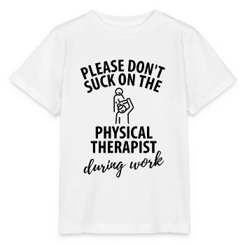Cadeau drôle de physiothérapeute disant drôle - T-shirt bio MINI CREATOR Stanley/Stella Enfant - blanc - Devant - Maike (125cm)