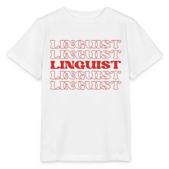 Linguiste Expert en langues Spécialiste des langues - T-shirt bio MINI CREATOR Stanley/Stella Enfant - blanc - Devant - Maike (125cm)