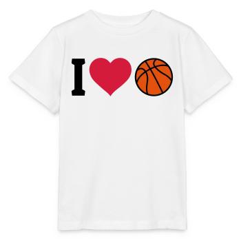 I love Basketball - Stanley/Stella MINI CREATOR Kids’ T-Shirt - white - Front - Maike (125cm)