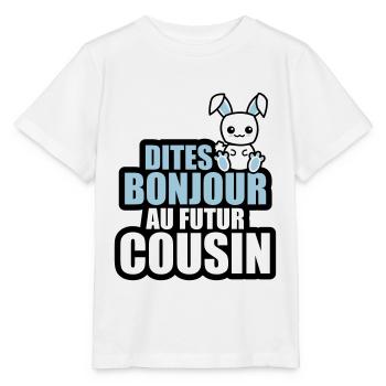 dites bonjour au futur cousin - T-shirt bio MINI CREATOR Stanley/Stella Enfant - blanc - Devant - Maike (125cm)