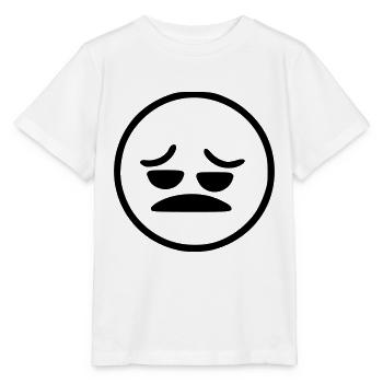 Emoji Skizze böse schwarz - Stanley/Stella Kinder T-Shirt MINI CREATOR  - Weiß - Vorne - Maike (125cm)