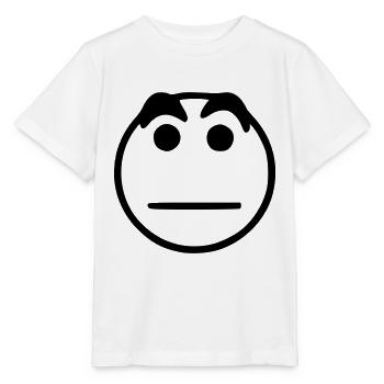 Emoji Skizze neutral schwarz - Stanley/Stella Kinder T-Shirt MINI CREATOR  - Weiß - Vorne - Maike (125cm)