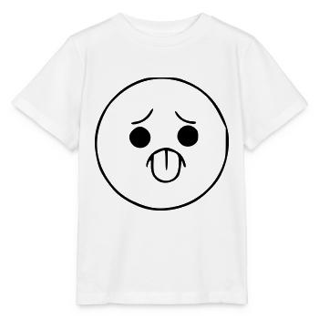 Emoji sketch cheeky black - Stanley/Stella MINI CREATOR Kids’ T-Shirt - white - Front - Maike (125cm)