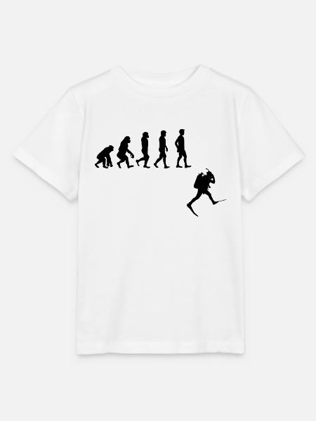 Evolution Freitauchen Freitauchen Plongée - Stanley/Stella Kinder T-Shirt MINI CREATOR  - Weiß