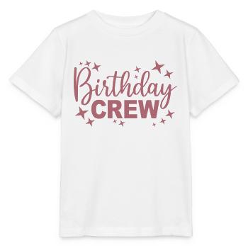 Birthday Crew Matching Group Birthday Party Outfit - Stanley/Stella MINI CREATOR Kids’ T-Shirt - white - Front - Maike (125cm)