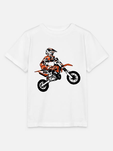 Kinder Motocross - KIDS MX - Stanley/Stella Kinder T-Shirt MINI CREATOR - Weiß