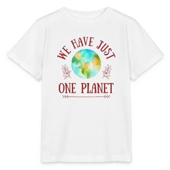 Klimawandel Umwelt Natur nachhaltig plastik öko - Stanley/Stella Kinder T-Shirt MINI CREATOR  - Weiß - Vorne - Maike (125cm)