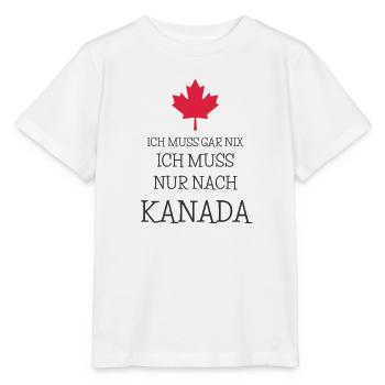 Kanada Berge Winter Flagge Nordamerika ahorn - Stanley/Stella Kinder T-Shirt MINI CREATOR  - Weiß - Vorne - Maike (125cm)