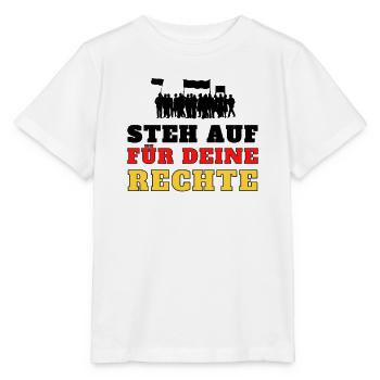 Grundrechte Meinungsfreiheit Demo politik wählen - Stanley/Stella Kinder T-Shirt MINI CREATOR  - Weiß - Vorne - Maike (125cm)