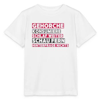 Grundrechte Politik Staat Demokratie grundgesetz - Stanley/Stella Kinder T-Shirt MINI CREATOR  - Weiß - Vorne - Maike (125cm)