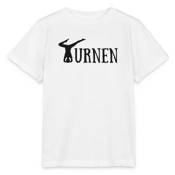 Turnen Turnerin gymnastik bodenturnen fitness - Stanley/Stella Kinder T-Shirt MINI CREATOR  - Weiß - Vorne - Maike (125cm)