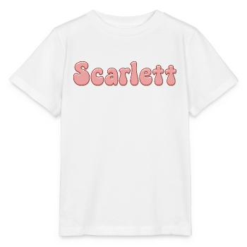 Name Mädchen Scarlett Retro Name Scarlett Paar - Stanley/Stella Kinder T-Shirt MINI CREATOR  - Weiß - Vorne - Maike (125cm)