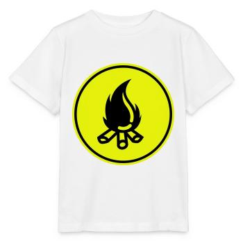 Symbole du feu de camp - T-shirt bio MINI CREATOR Stanley/Stella Enfant - blanc - Devant - Maike (125cm)