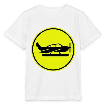 Airplane symbol - Stanley/Stella MINI CREATOR Kids’ T-Shirt - white - Front - Maike (125cm)