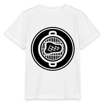 Steak de viande - T-shirt bio MINI CREATOR Stanley/Stella Enfant - blanc - Devant - Maike (125cm)