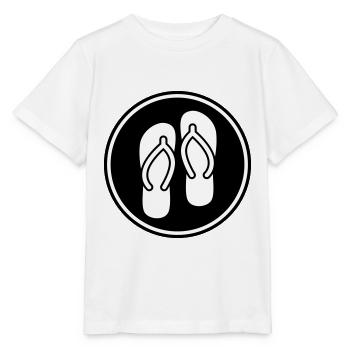 Icône de tongs - T-shirt bio MINI CREATOR Stanley/Stella Enfant - blanc - Devant - Maike (125cm)