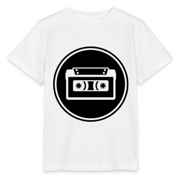 Kassette Tape Symbol - Stanley/Stella Kinder T-Shirt MINI CREATOR  - Weiß - Vorne - Maike (125cm)