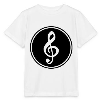 Musiknoten Musiker - Stanley/Stella Kinder T-Shirt MINI CREATOR  - Weiß - Vorne - Maike (125cm)