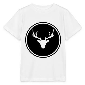 Icône de cerf cerf - T-shirt bio MINI CREATOR Stanley/Stella Enfant - blanc - Devant - Maike (125cm)