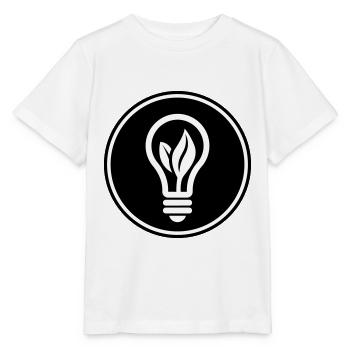 Light bulb icon - Stanley/Stella MINI CREATOR Kids’ T-Shirt - white - Front - Maike (125cm)