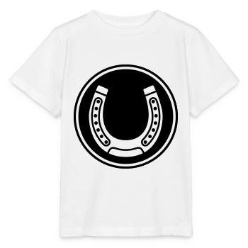 Hufeisen Symbol - Stanley/Stella Kinder T-Shirt MINI CREATOR  - Weiß - Vorne - Maike (125cm)