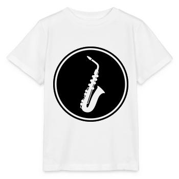 Trumpet Symbol - Stanley/Stella MINI CREATOR Kids’ T-Shirt - white - Front - Maike (125cm)