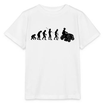 Lawn Tractor Evolution Ride-on Mower Lawn Mower - Stanley/Stella MINI CREATOR Kids’ T-Shirt - white - Front - Maike (125cm)
