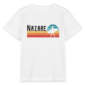 Nazare Portugal Surfer Retro Vintage - Stanley/Stella Kinder T-Shirt MINI CREATOR  - Weiß - Vorne - Maike (125cm)