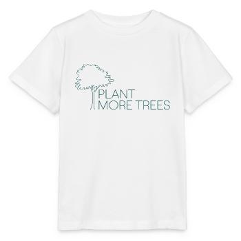 Pflanzt mehr Bäume - Naturschutz Spruch - Stanley/Stella Kinder T-Shirt MINI CREATOR  - Weiß - Vorne - Maike (125cm)