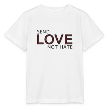 Envoyez une déclaration d’amour pas de haine - T-shirt bio MINI CREATOR Stanley/Stella Enfant - blanc - Devant - Maike (125cm)