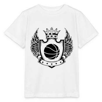 Basketball Crest - Stanley/Stella MINI CREATOR Kids’ T-Shirt - white - Front - Maike (125cm)