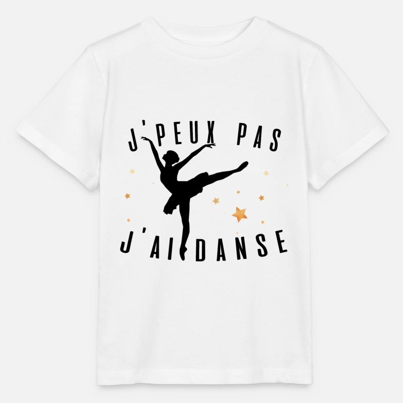 J peux pas j ai danse ballet idée cadeau tshirt - T-shirt bio MINI CREATOR Stanley/Stella Enfant - blanc