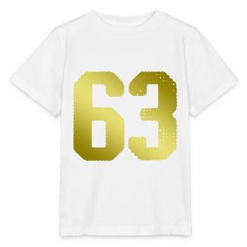 maillot numéro 63 - T-shirt bio MINI CREATOR Stanley/Stella Enfant - blanc - Devant - Maike (125cm)