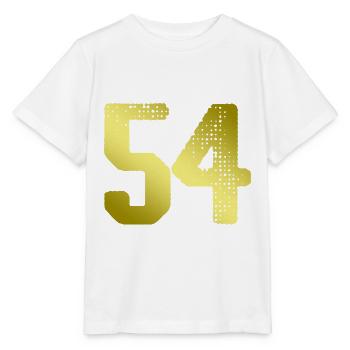 maillot numéro 54 - T-shirt bio MINI CREATOR Stanley/Stella Enfant - blanc - Devant - Maike (125cm)