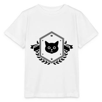 Armoiries de la tête de chat - T-shirt bio MINI CREATOR Stanley/Stella Enfant - blanc - Devant - Maike (125cm)