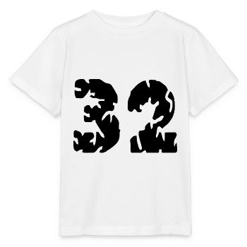 Maillot 32 Numéro - T-shirt bio MINI CREATOR Stanley/Stella Enfant - blanc - Devant - Maike (125cm)
