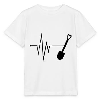 Schaufel Puls Silhouette - Stanley/Stella Kinder T-Shirt MINI CREATOR  - Weiß - Vorne - Maike (125cm)