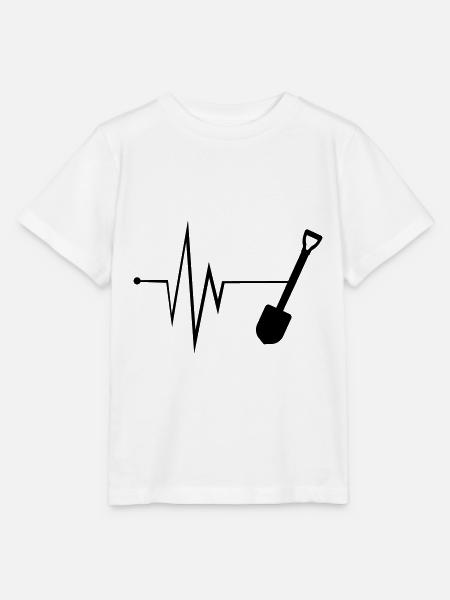 Schaufel Puls Silhouette - Stanley/Stella Kinder T-Shirt MINI CREATOR  - Weiß