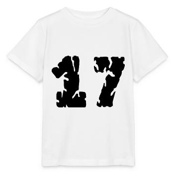 Maillot 17 numéro - T-shirt bio MINI CREATOR Stanley/Stella Enfant - blanc - Devant - Maike (125cm)