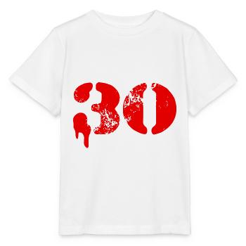 Symbole de 30 chiffres - T-shirt bio MINI CREATOR Stanley/Stella Enfant - blanc - Devant - Maike (125cm)