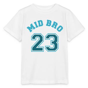 Mid Bro 2023 Middle Brother Baby Birth Boy - Stanley/Stella MINI CREATOR Kids’ T-Shirt - white - Front - Maike (125cm)