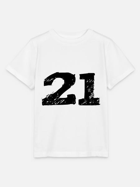 21 Zahl Trikot - Stanley/Stella Kinder T-Shirt MINI CREATOR  - Weiß