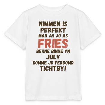 Proud Frisian birthday, born in July - Stanley/Stella MINI CREATOR Kids’ T-Shirt - white - Front - Maike (125cm)