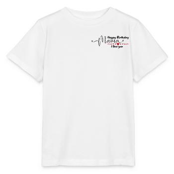 Bon anniversaire - T-shirt bio MINI CREATOR Stanley/Stella Enfant - blanc - Devant - Maike (125cm)