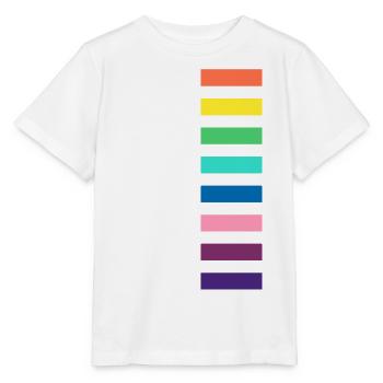 Shades of a rainbow - Stanley/Stella MINI CREATOR Kids’ T-Shirt - white - Front - Maike (125cm)