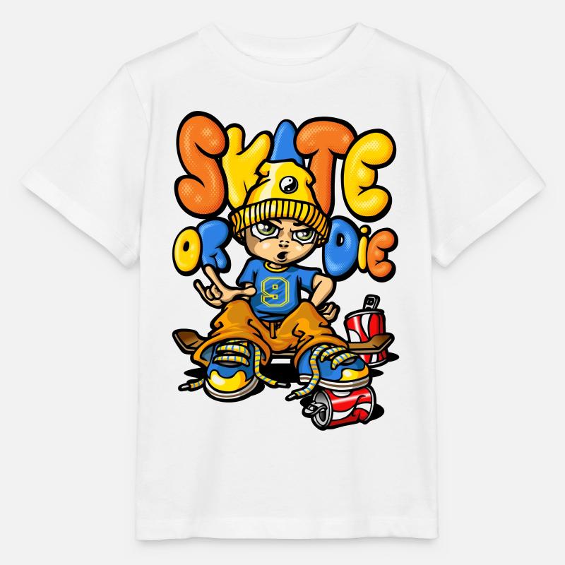 Skateboard und Graffiti - Stanley/Stella Kinder T-Shirt MINI CREATOR  - Weiß