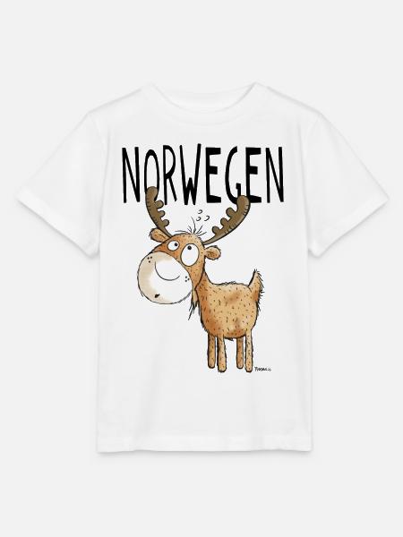 Elch aus Norwegen - Elche - Hirsch - Geschenk - Stanley/Stella Kinder T-Shirt MINI CREATOR - Weiß