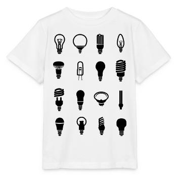 Ampoule - T-shirt bio MINI CREATOR Stanley/Stella Enfant - blanc - Devant - Maike (125cm)